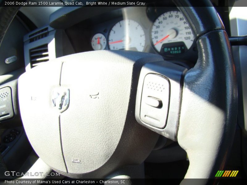 Bright White / Medium Slate Gray 2006 Dodge Ram 1500 Laramie Quad Cab