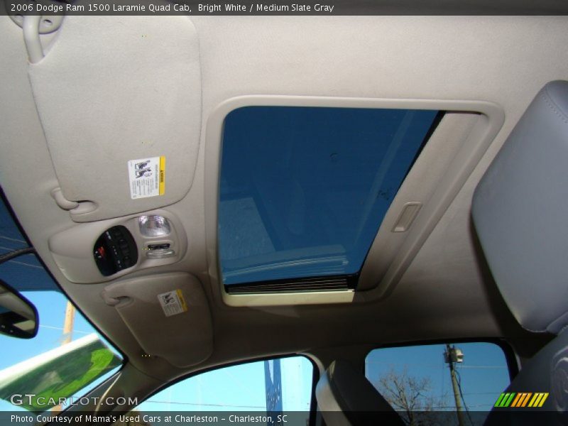 Bright White / Medium Slate Gray 2006 Dodge Ram 1500 Laramie Quad Cab