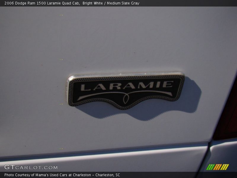 Bright White / Medium Slate Gray 2006 Dodge Ram 1500 Laramie Quad Cab