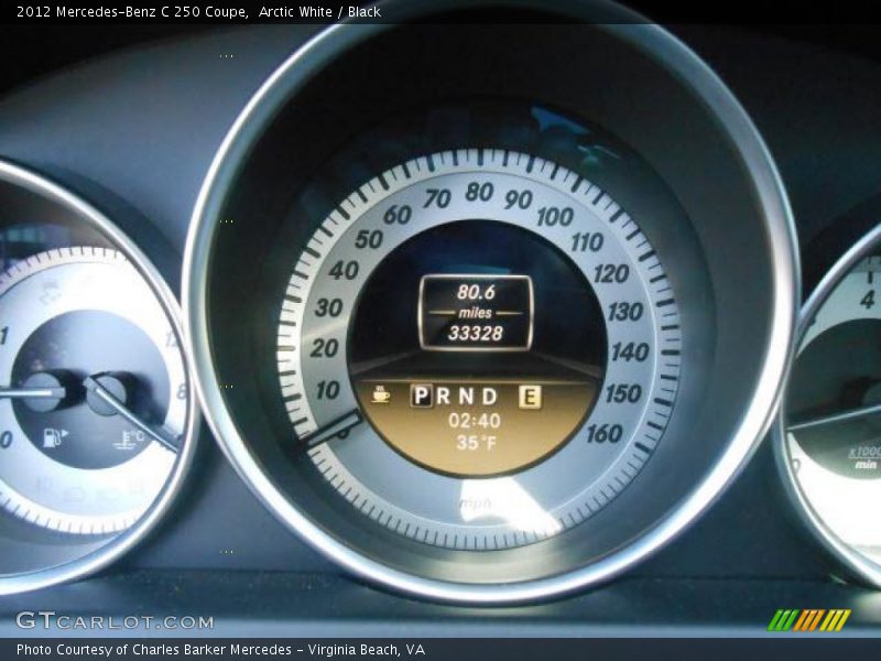 Arctic White / Black 2012 Mercedes-Benz C 250 Coupe
