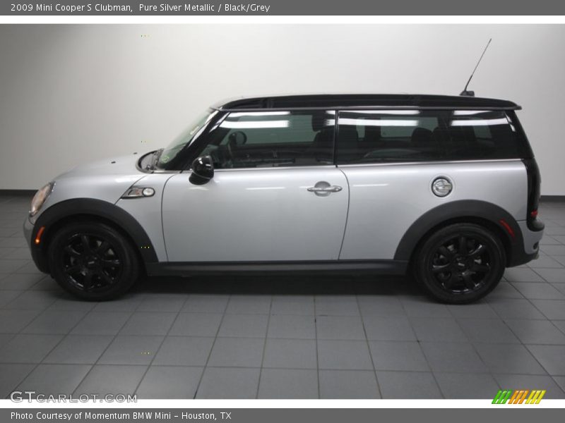 Pure Silver Metallic / Black/Grey 2009 Mini Cooper S Clubman