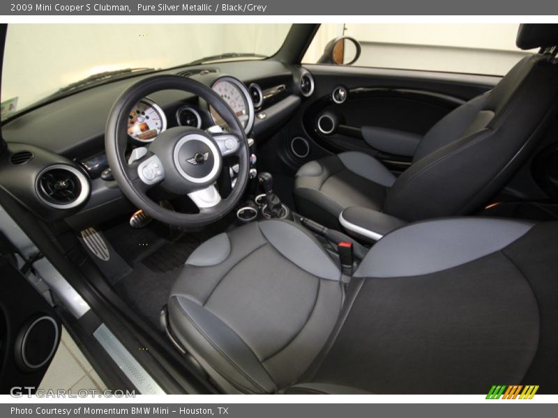 Pure Silver Metallic / Black/Grey 2009 Mini Cooper S Clubman