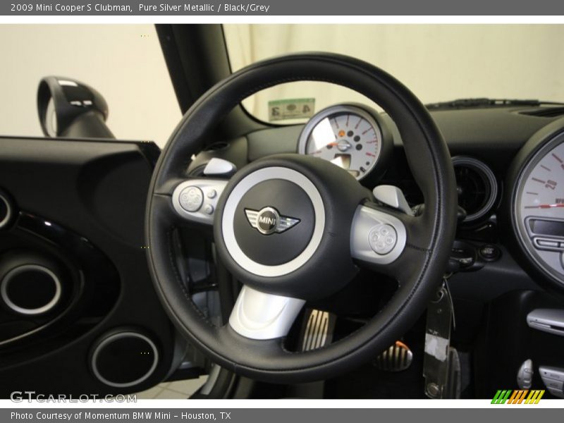 Pure Silver Metallic / Black/Grey 2009 Mini Cooper S Clubman
