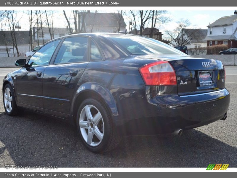 Moro Blue Pearl Effect / Ebony 2005 Audi A4 1.8T quattro Sedan