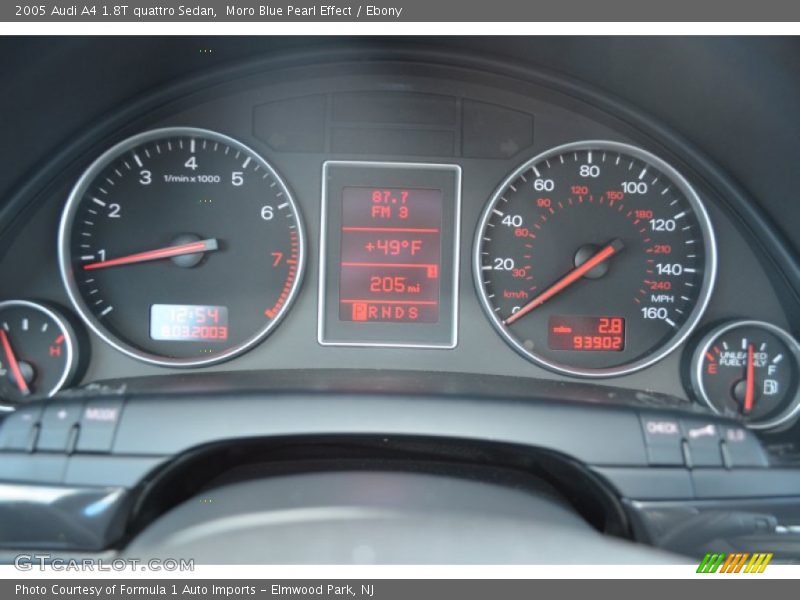 Moro Blue Pearl Effect / Ebony 2005 Audi A4 1.8T quattro Sedan