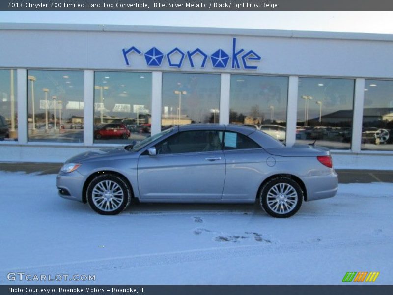 Billet Silver Metallic / Black/Light Frost Beige 2013 Chrysler 200 Limited Hard Top Convertible