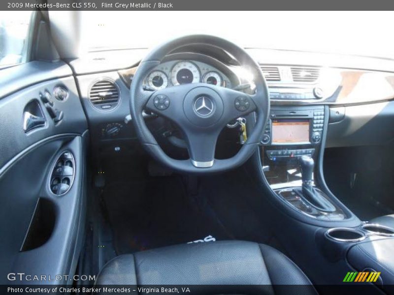 Flint Grey Metallic / Black 2009 Mercedes-Benz CLS 550
