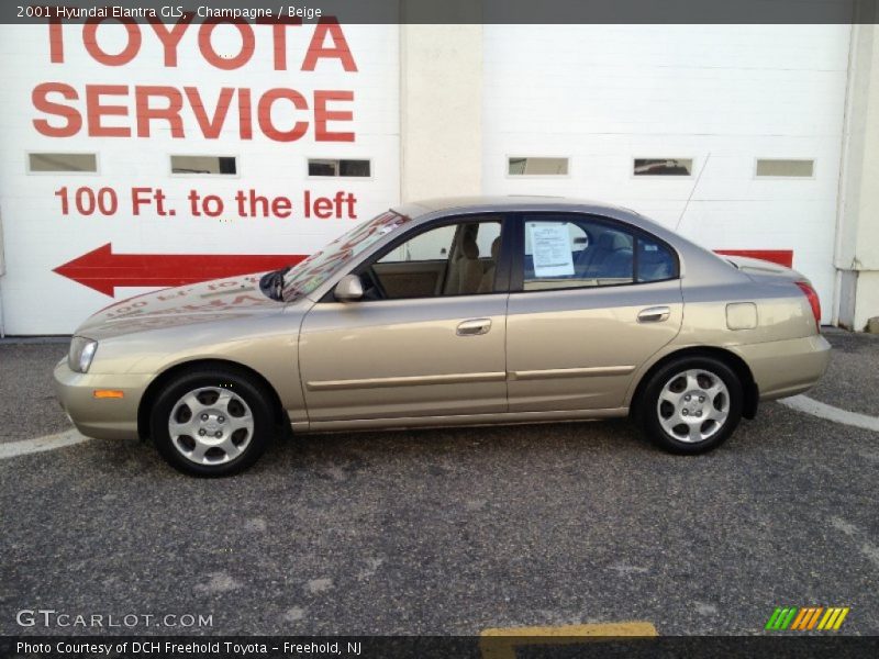 Champagne / Beige 2001 Hyundai Elantra GLS