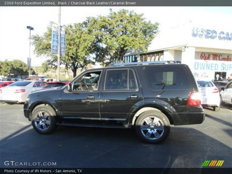 Black / Charcoal Black Leather/Caramel Brown 2009 Ford Expedition Limited