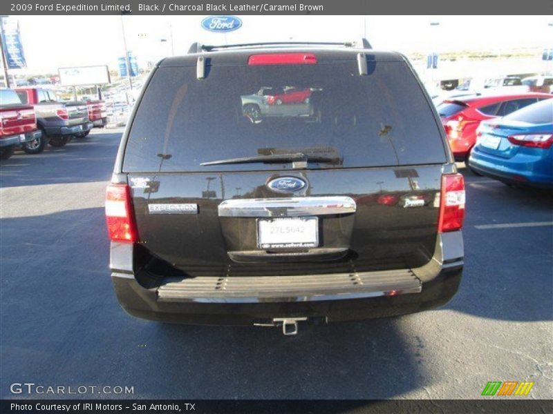 Black / Charcoal Black Leather/Caramel Brown 2009 Ford Expedition Limited