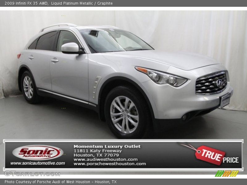 Liquid Platinum Metallic / Graphite 2009 Infiniti FX 35 AWD