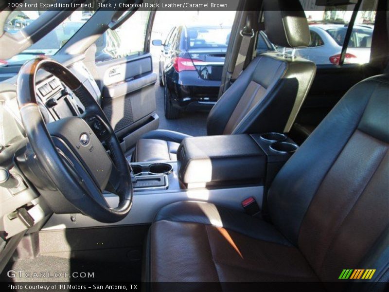 Black / Charcoal Black Leather/Caramel Brown 2009 Ford Expedition Limited