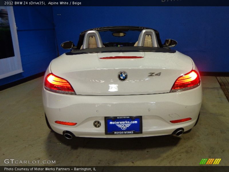 Alpine White / Beige 2012 BMW Z4 sDrive35i
