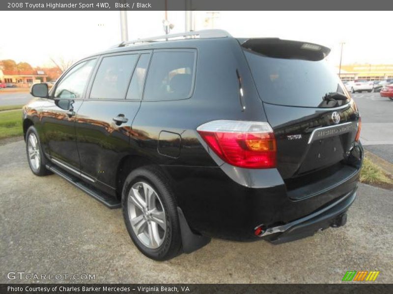 Black / Black 2008 Toyota Highlander Sport 4WD