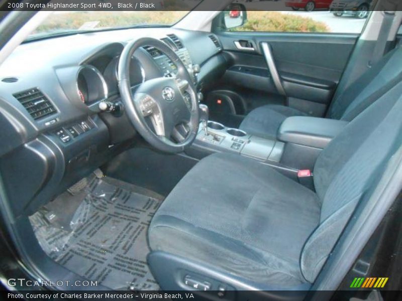 Black / Black 2008 Toyota Highlander Sport 4WD