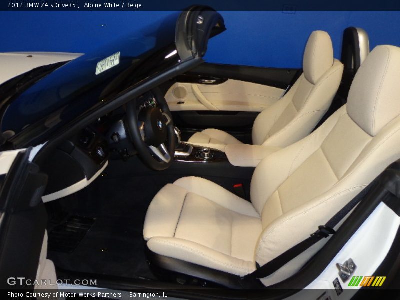 Front Seat of 2012 Z4 sDrive35i