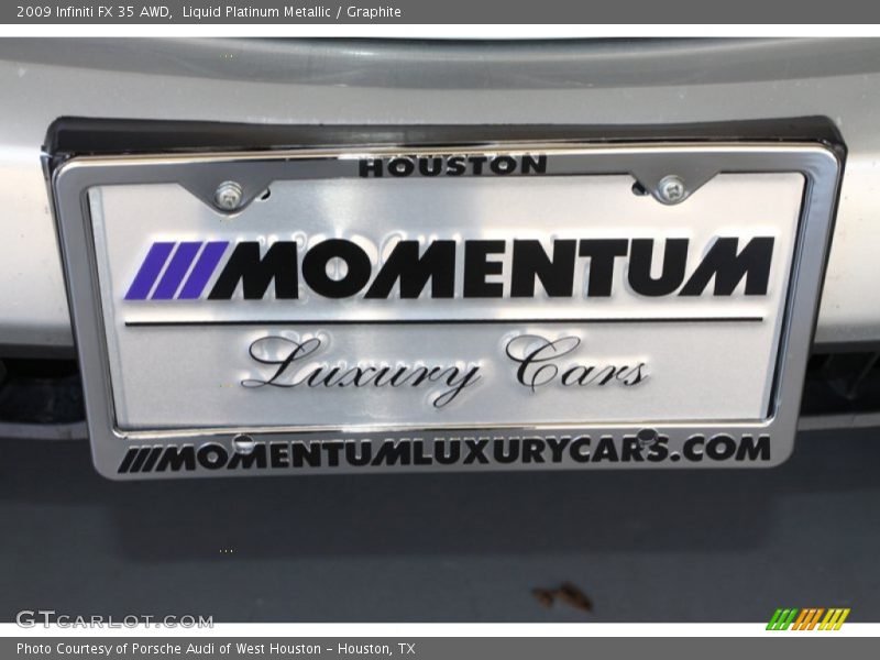 Liquid Platinum Metallic / Graphite 2009 Infiniti FX 35 AWD