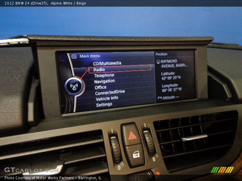 Controls of 2012 Z4 sDrive35i