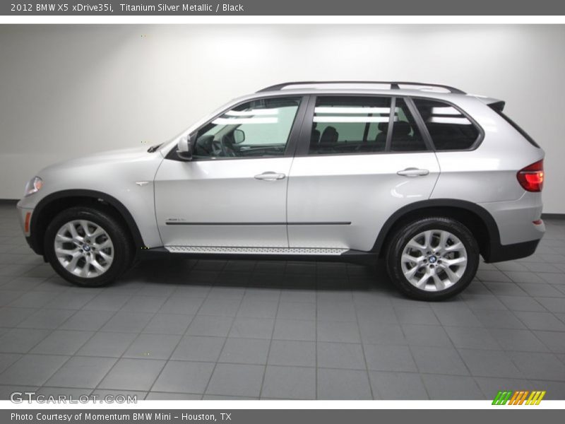 Titanium Silver Metallic / Black 2012 BMW X5 xDrive35i