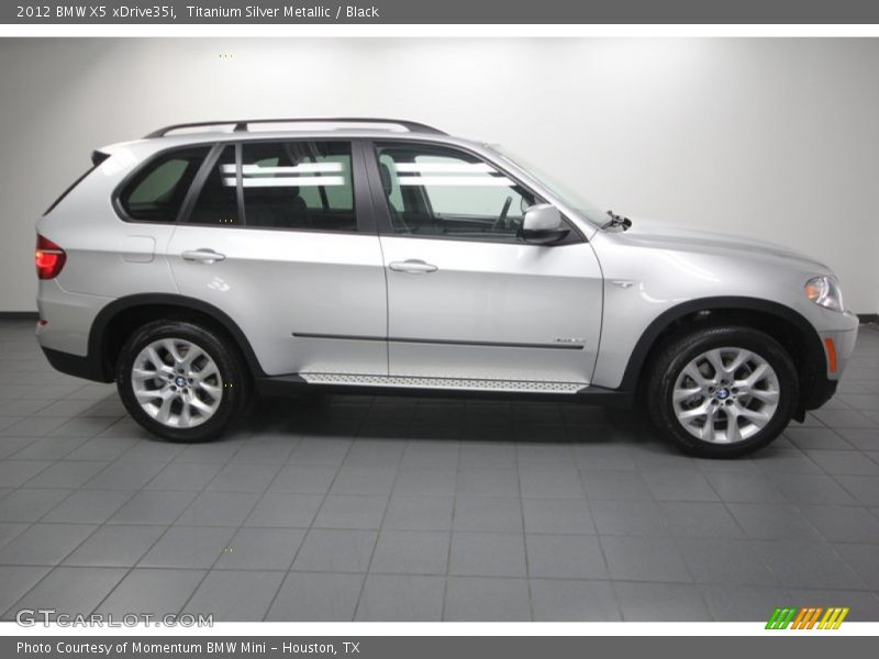 Titanium Silver Metallic / Black 2012 BMW X5 xDrive35i