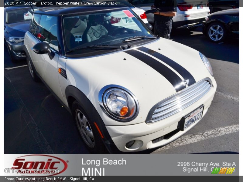 Pepper White / Grey/Carbon Black 2010 Mini Cooper Hardtop