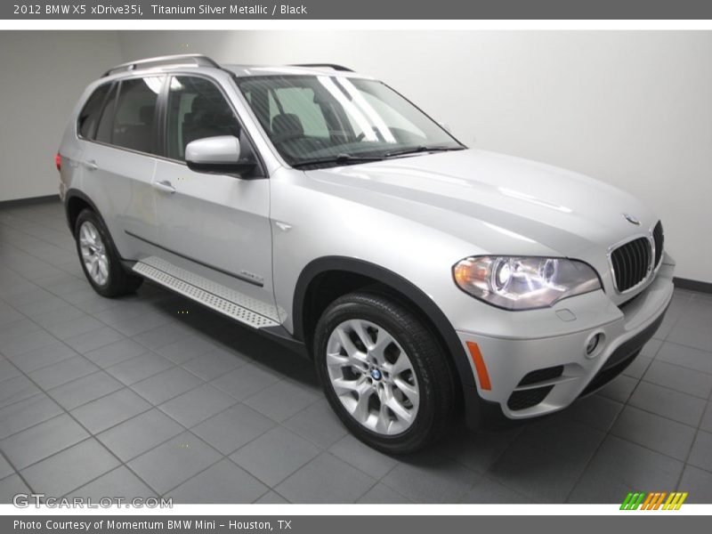 Titanium Silver Metallic / Black 2012 BMW X5 xDrive35i
