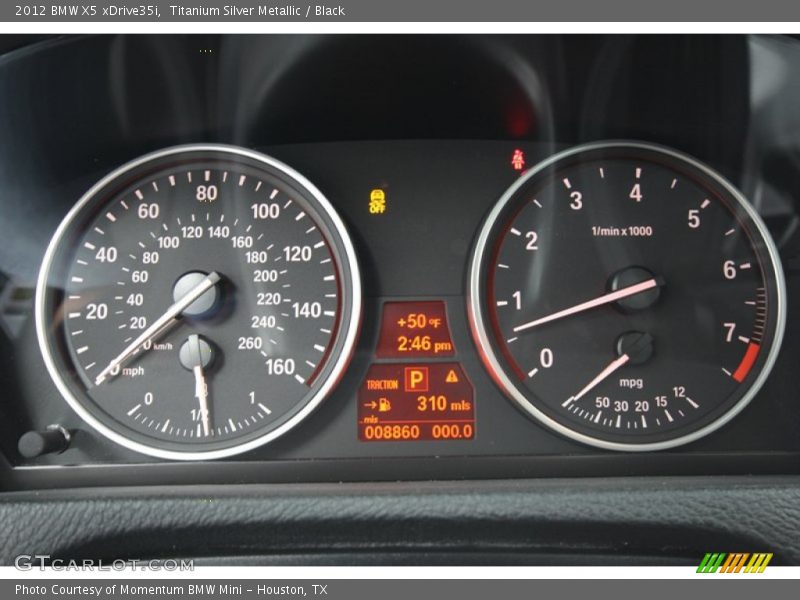 Titanium Silver Metallic / Black 2012 BMW X5 xDrive35i
