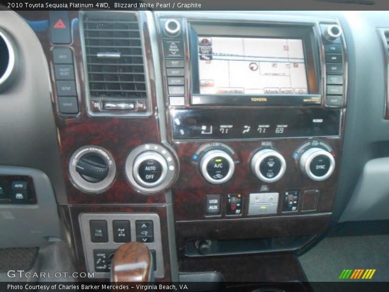 Controls of 2010 Sequoia Platinum 4WD