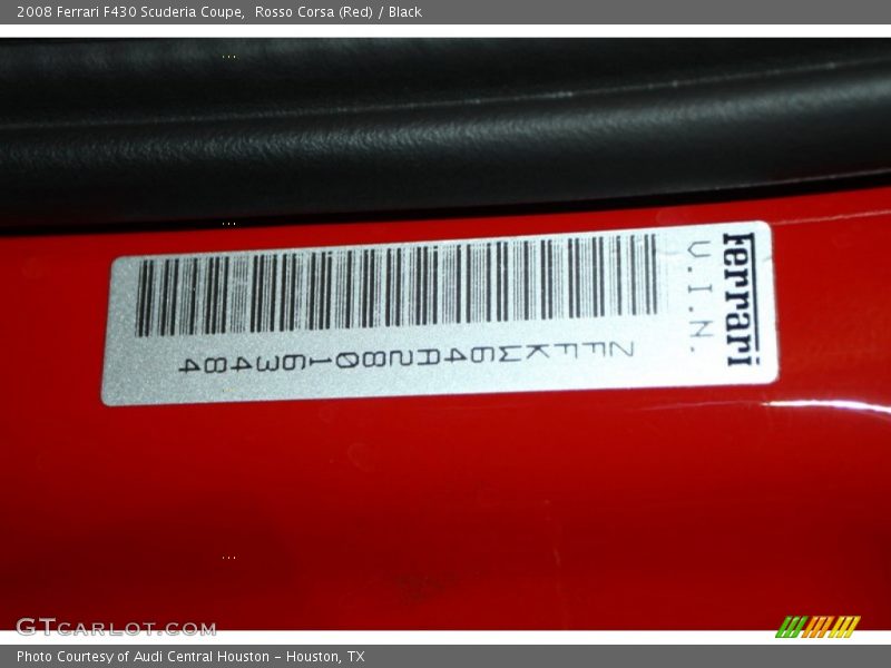 Rosso Corsa (Red) / Black 2008 Ferrari F430 Scuderia Coupe