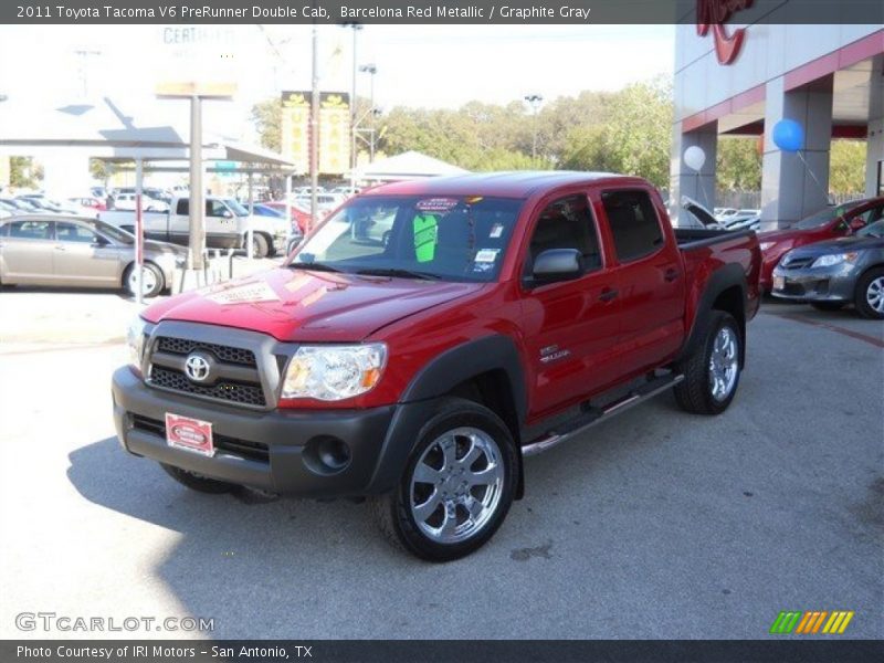 Barcelona Red Metallic / Graphite Gray 2011 Toyota Tacoma V6 PreRunner Double Cab