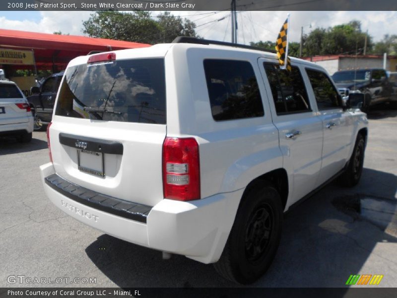Stone White Clearcoat / Dark Slate Gray 2008 Jeep Patriot Sport