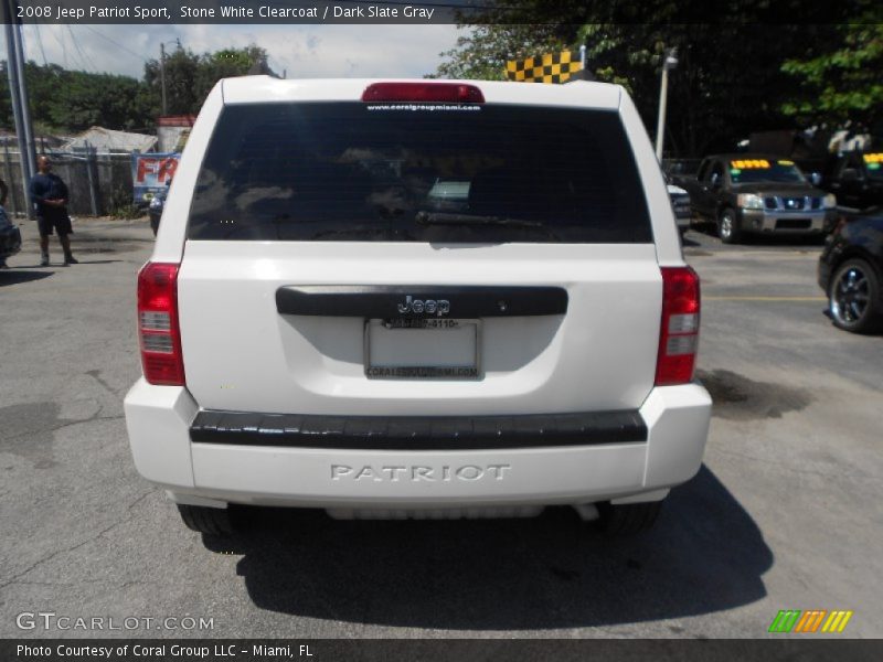 Stone White Clearcoat / Dark Slate Gray 2008 Jeep Patriot Sport