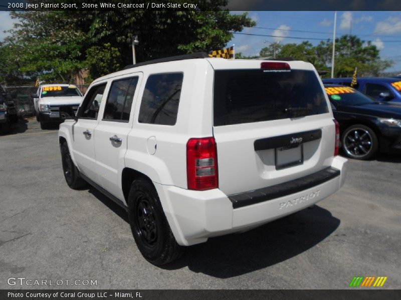 Stone White Clearcoat / Dark Slate Gray 2008 Jeep Patriot Sport