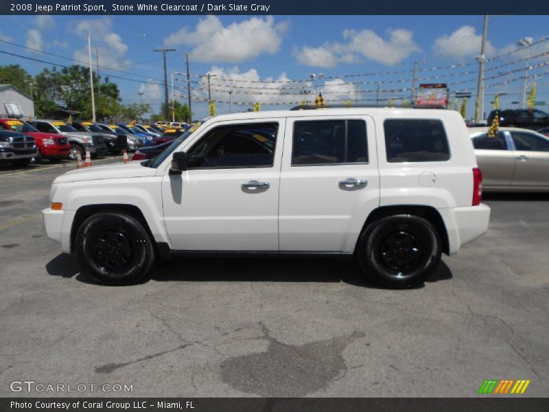 Stone White Clearcoat / Dark Slate Gray 2008 Jeep Patriot Sport