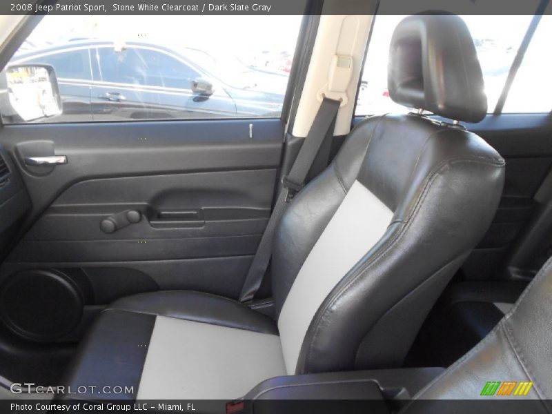 Stone White Clearcoat / Dark Slate Gray 2008 Jeep Patriot Sport