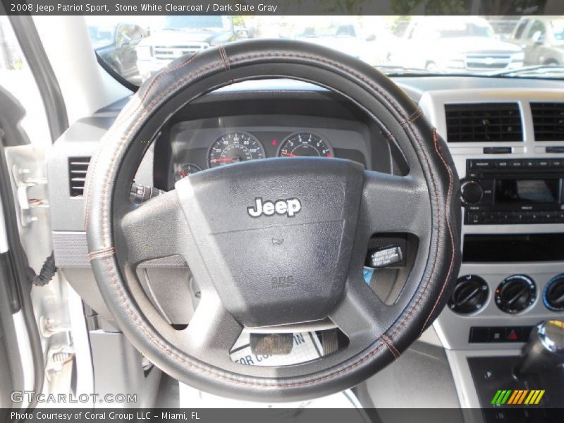 Stone White Clearcoat / Dark Slate Gray 2008 Jeep Patriot Sport