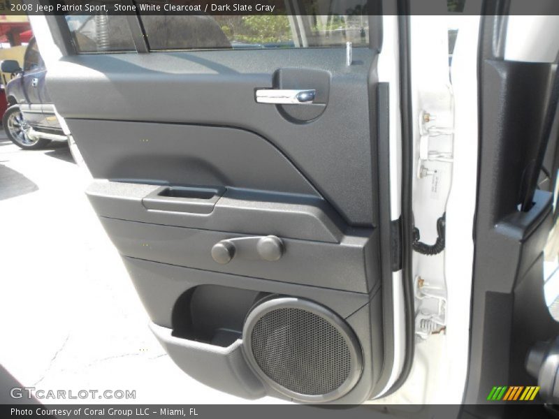 Stone White Clearcoat / Dark Slate Gray 2008 Jeep Patriot Sport