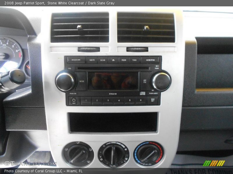 Stone White Clearcoat / Dark Slate Gray 2008 Jeep Patriot Sport