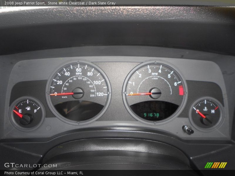 Stone White Clearcoat / Dark Slate Gray 2008 Jeep Patriot Sport