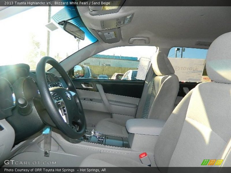 Blizzard White Pearl / Sand Beige 2013 Toyota Highlander V6