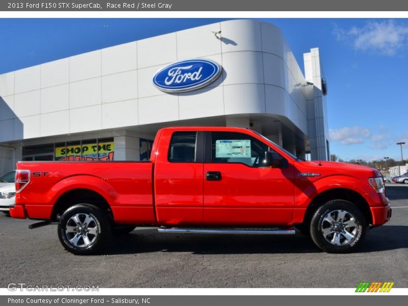 Race Red / Steel Gray 2013 Ford F150 STX SuperCab