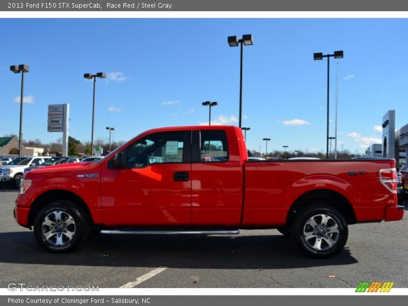 Race Red / Steel Gray 2013 Ford F150 STX SuperCab