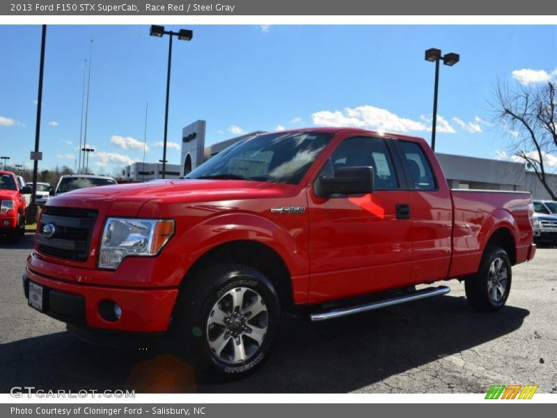 Race Red / Steel Gray 2013 Ford F150 STX SuperCab