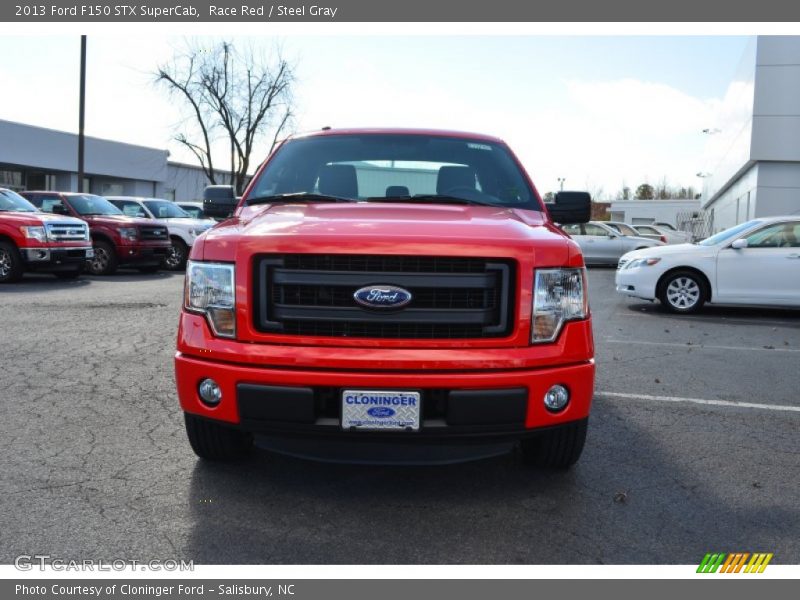Race Red / Steel Gray 2013 Ford F150 STX SuperCab