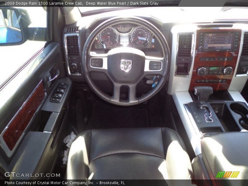 Deep Water Blue Pearl / Dark Slate Gray 2009 Dodge Ram 1500 Laramie Crew Cab