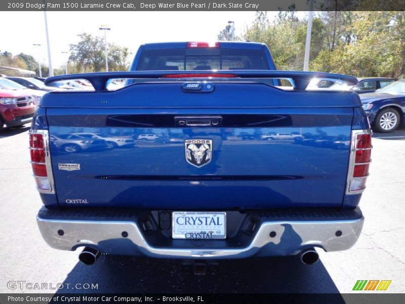 Deep Water Blue Pearl / Dark Slate Gray 2009 Dodge Ram 1500 Laramie Crew Cab