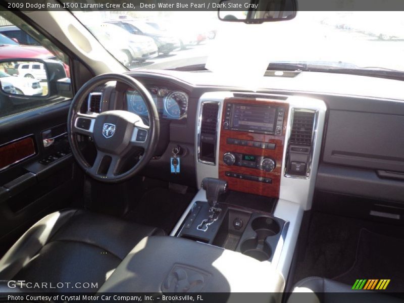 Deep Water Blue Pearl / Dark Slate Gray 2009 Dodge Ram 1500 Laramie Crew Cab