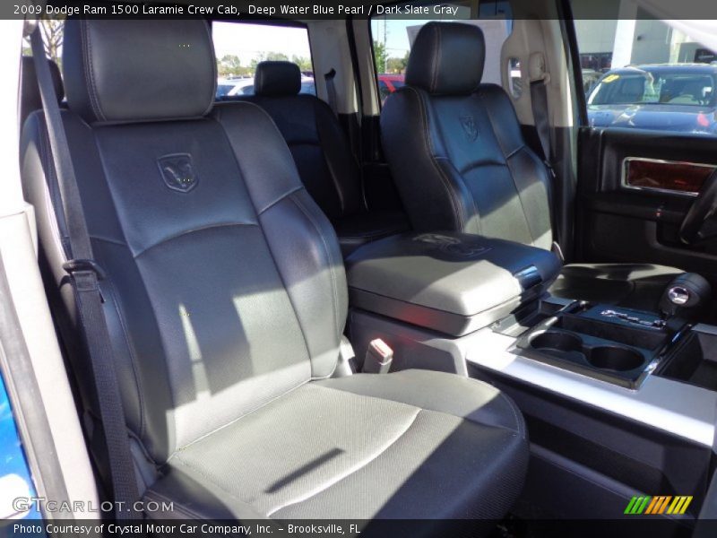 Deep Water Blue Pearl / Dark Slate Gray 2009 Dodge Ram 1500 Laramie Crew Cab