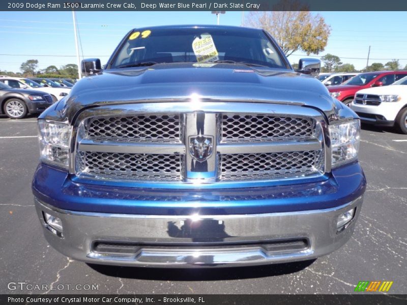 Deep Water Blue Pearl / Dark Slate Gray 2009 Dodge Ram 1500 Laramie Crew Cab