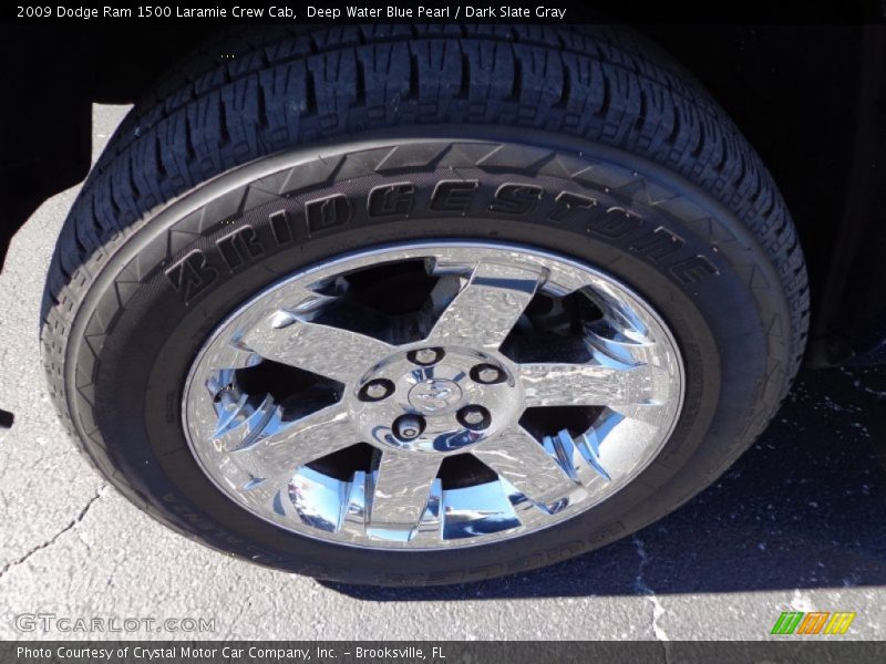 Deep Water Blue Pearl / Dark Slate Gray 2009 Dodge Ram 1500 Laramie Crew Cab